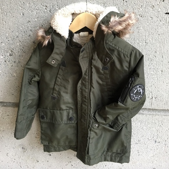 ❄️ 1.5-2.5y H&M Kids Army Green Winter Jacket - Picture 10 of 11